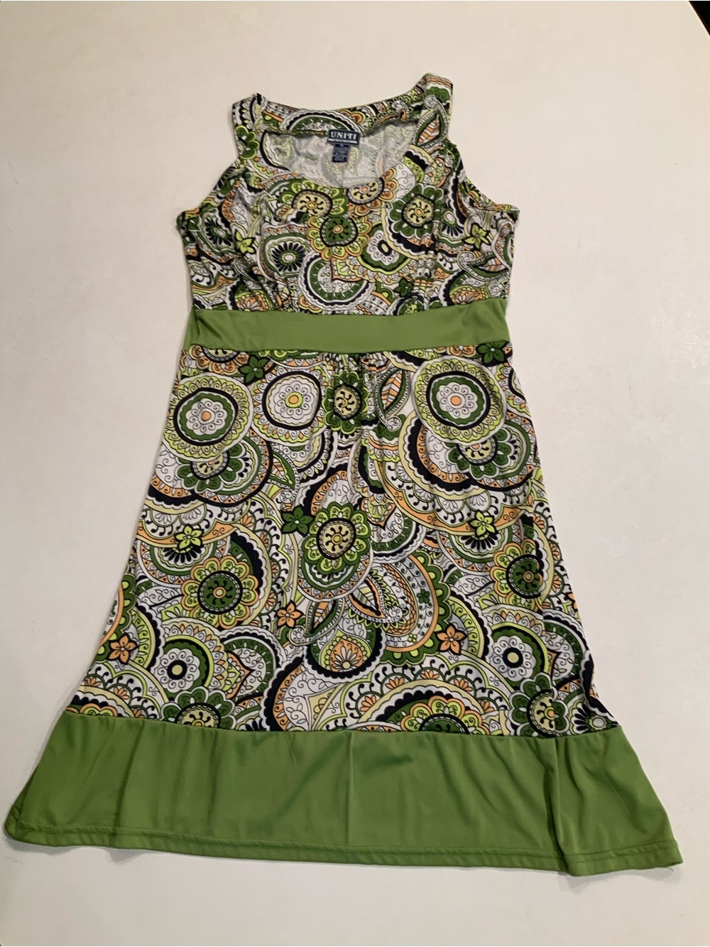 Uniti Stretch Dress Fits S Or M Sized M Tank Style Green Vintage Vibe Cute Comfy